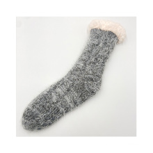 Thermalgestrickte Slipper Socken mit Greifer